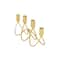 CosmoLiving by Cosmopolitan Gold Metal Contemporary Candelabra, 5" x 15" x 3"